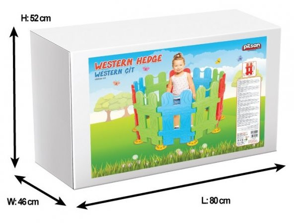 Pilsan Western Çit - Oyun Alanı Çit - 200 Adet Oyun Havuz Topu Hediye -  06-159 - 2