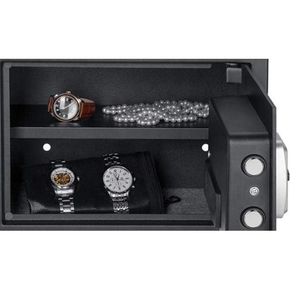 İnsafe ISEUC25 Orta Boy Lcd Ekranlı Çelik Kasa Para Kasası Değerli Eşya ve Mücevher Kasası - 4