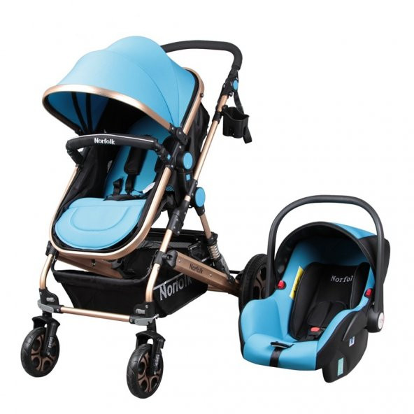 Norfolk Baby Voyage Air Luxury 5 in1 Travel Sistem Bebek Arabası- Yeni Nesil Bebek Arabası - 4