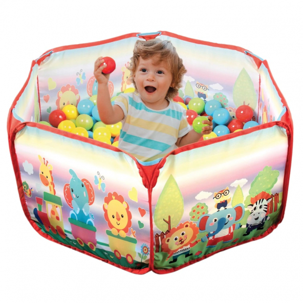 Baby Marine Katlanabilir Top Havuzu + 6 Cm 100 Adet Havuz Topu - 2