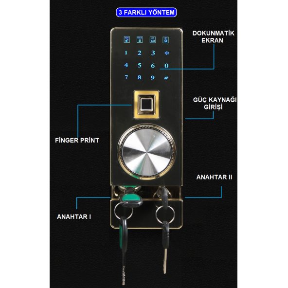 İnsafe ISC45A6 Special Edition Orta Boy Çelik Para Kasası - Değerli Eşya ve Mücevher Kasası - 5