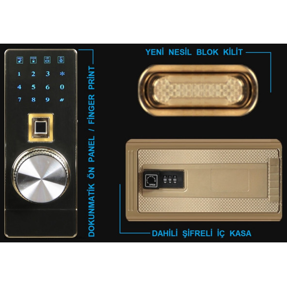 İnsafe ISC45A6 Special Edition Orta Boy Çelik Para Kasası - Değerli Eşya ve Mücevher Kasası - 7