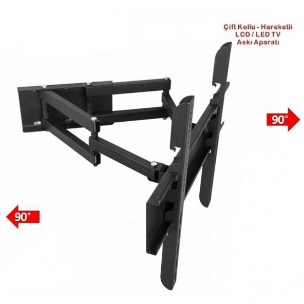 Elektro 40'' - 65'' Ekran Çift Kollu Hareketli Tv Askı Aparatı - 6cm - 4