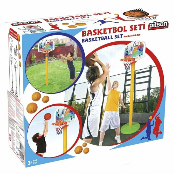 Pilsan Büyük Süper Ayaklı Basket Pota Seti - Top Hediyeli - 2