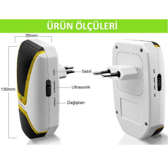 Dualpest An-A533 Ultrasonik Fare Haşere Sinek Böcek Kovucu - 2