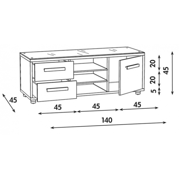 Achill CF1400 Tv Sehpası - Askı Aparatı Hediye - 3