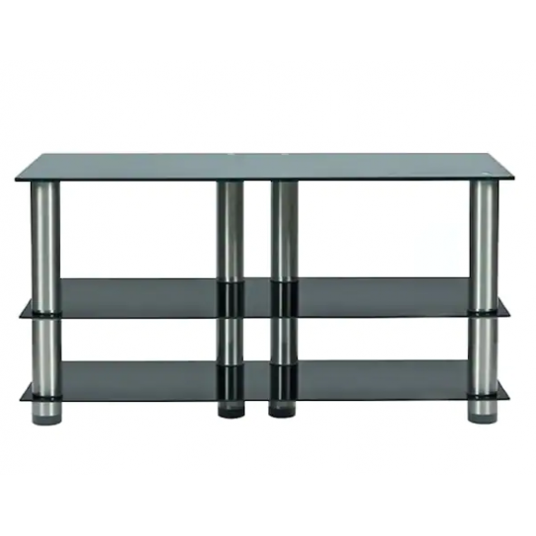 Achill Plat 395B Cam Tv Sehpası - 95cm - Temperli Cam