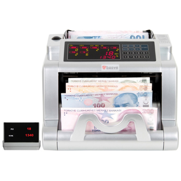 Baove GB8100 Karışık Para Sayma Makinesi - Sahte Yakalama + Müşteri Ekranı
