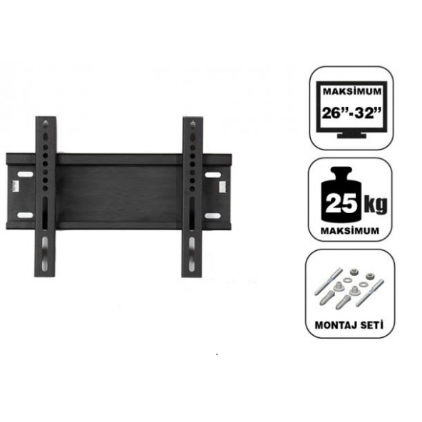 Achill 26'' - 32'' - 66 - 82 Ekran Arası Tv Askı Aparatı -  Su Terazisi Hediye
