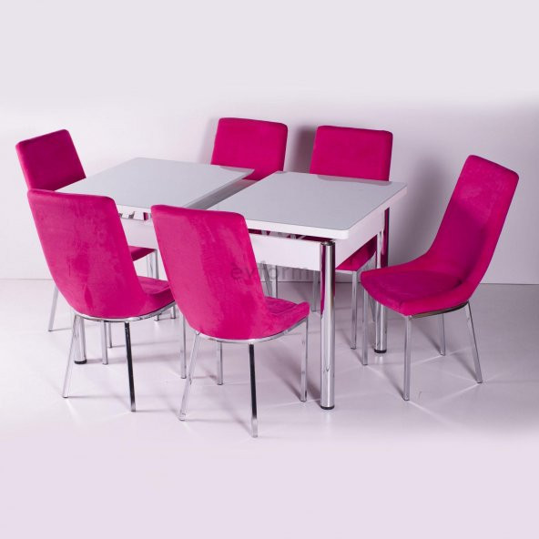 Masa Takımı 6 Kişilik Açılır Mutfak Masası 10 Renk Seçeneği