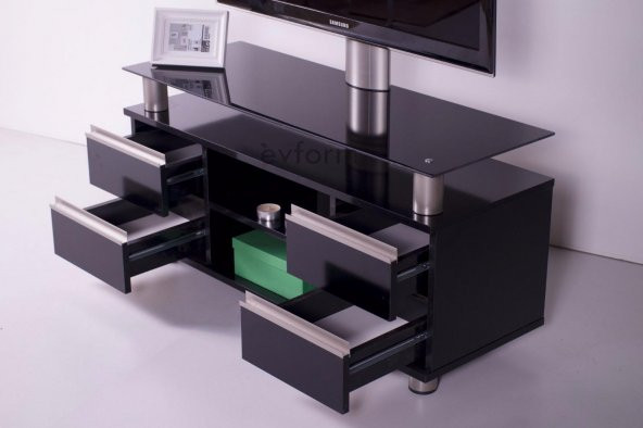 Teknoset - Tv Ünitesi & Tv Sehpası Televizyon sehpa ünite Cam - 6