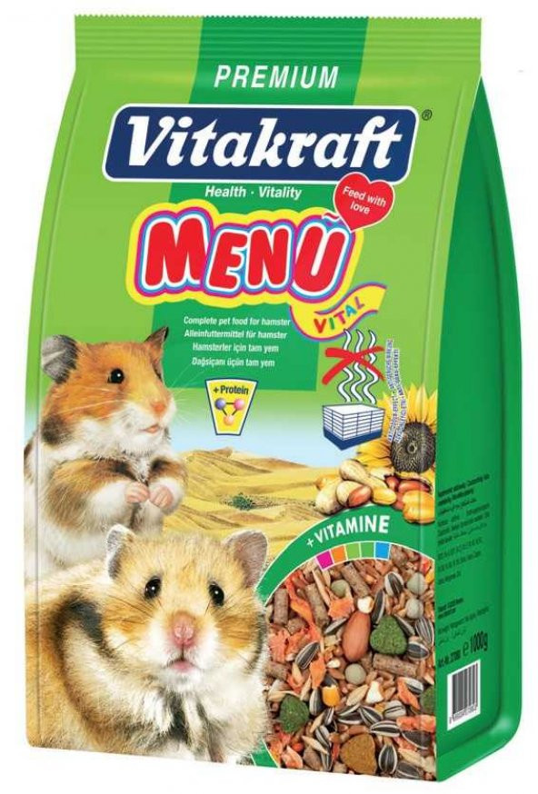 Vitakraft Menü Vital Premium Hamster Yemi 1000 Gr.