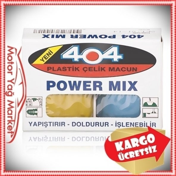 404 Power Mix Plastik Çelik Macun Kaynak 40 Gr *Yapıştır *Doldur