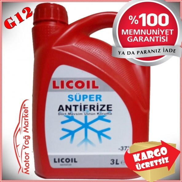 Licoil Organik Kırmızı Antifriz -37C 3 Litre