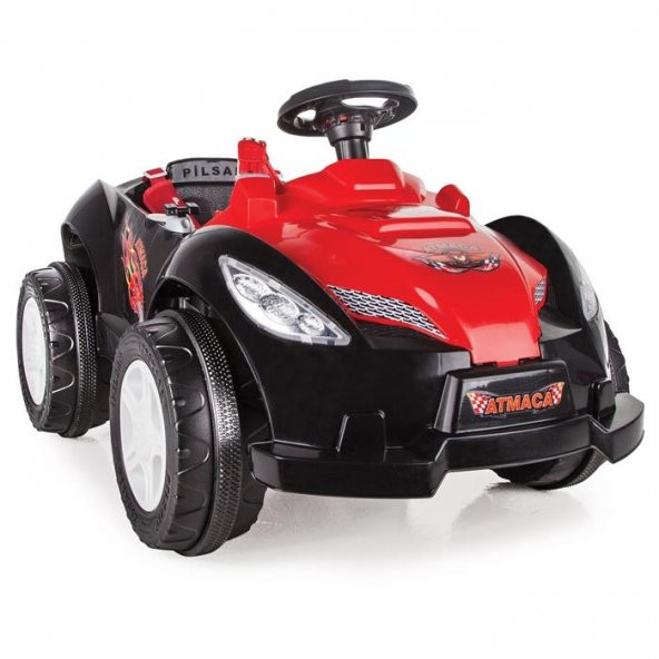 Pilsan Atmaca Akülü Araba 6 Volt Siyah/Kırmızı