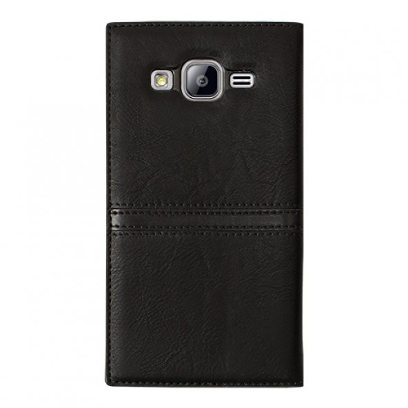 Samsung Galaxy On5 (G5520) Gizli Mıknatıslı Pencereli Magnum Kılıf Siyah - 2