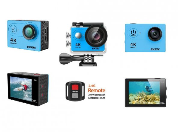 Orjinal Eken H9R Yeni Versiyon Kumandalı 4K Profesyonel Aksiyon K - 6