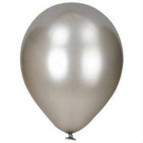 Metalik Gümüş 30 Cm Balon 100 Adet