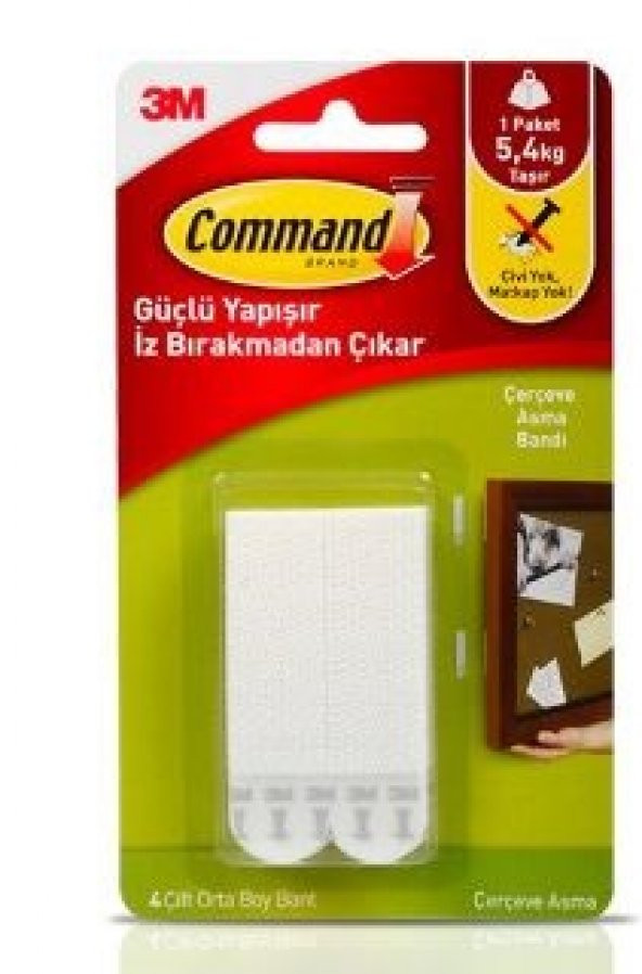 3M Command 17201-4çift Orta Boy Cırt Cırt Bant
