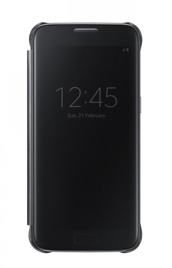 Samsung S7 Edge Clear View Cover Fonksiyonel Kılıf EF-ZG935 SİYAH