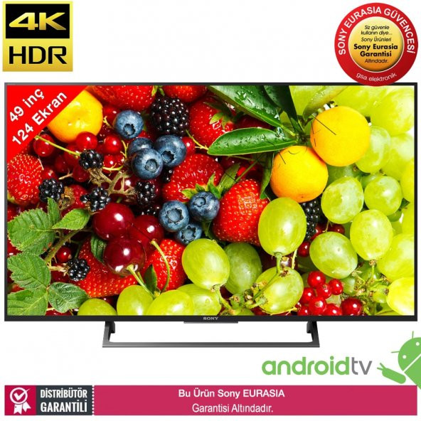Sony KD49XE8005 124cm 4K Ultra HD Android LED TV