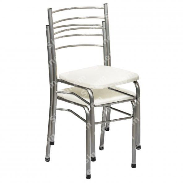 Sinem Kalın Profil Dayanıklı Metal Sandalye 2li Takım-SNWHT02