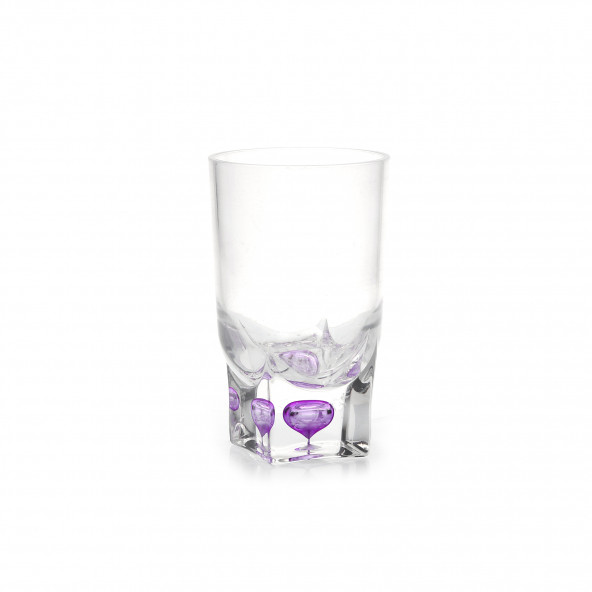 70132D1K KALEMLİK MOR DAMLALI AKRİLİK OFİS GERECİ 7X7X13CM 300ML - 2