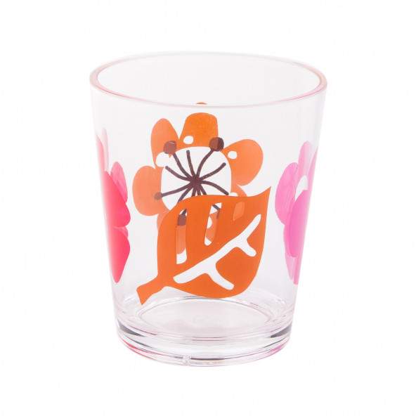 RF2742-7282-K KALEMLİK KIRMIZI PAPATYA DESENLİ OFİS GERECİ 8X8X9CM 350ML - 2