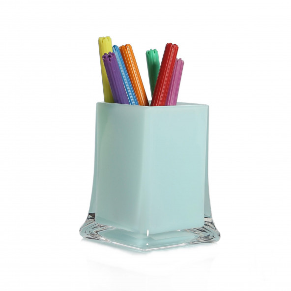71892DX-0002K KALEMLİK BUZ MAVİ RENKLİ OFİS GERECİ 6X6X10CM 300ML