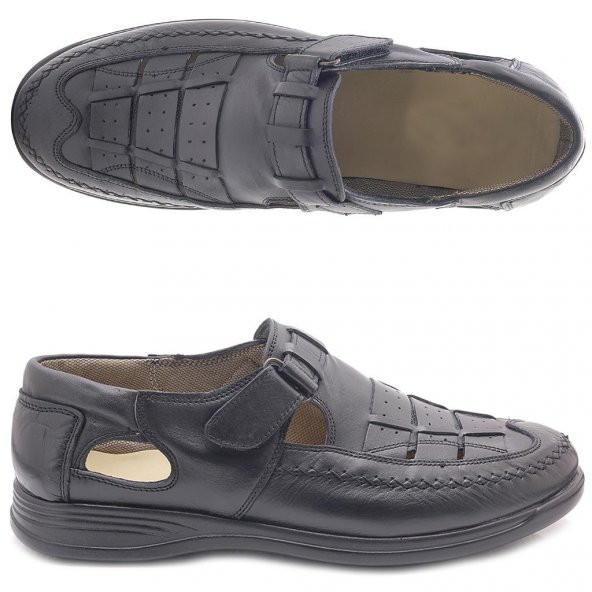 Cosmos Hakiki Deri Yazlık Sandalet Ayakkabı
