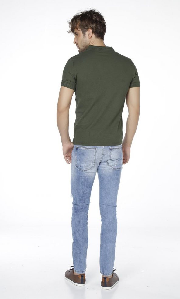 Grj Denim Yırtıklı Yamalı Slim Fit Erkek Kot Pantolon - 7