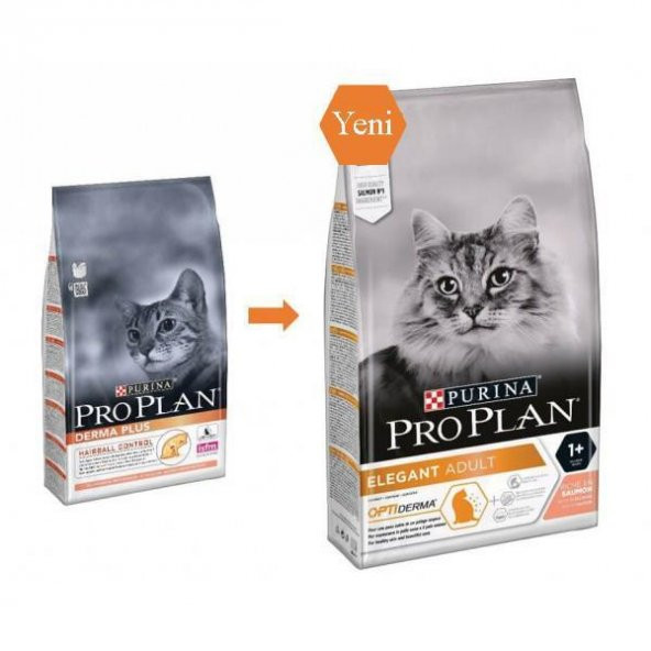 Pro Plan Derma Plus Hairball Control Somon Kedi Maması 3 Kg - 2