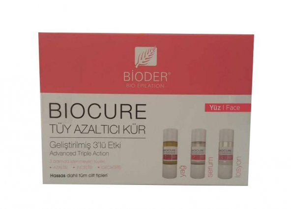 Bioder Biocure Tüy Azaltıcı Yüz Kürü 3x5 ml