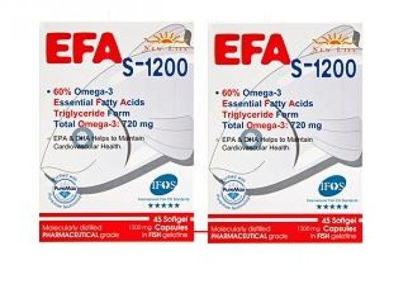 NewlifeEfa S-1200 mg 45 Kapsül Omega 3 2li Paket