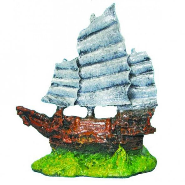 Ti-Sert Minik Yelkenli Gemi Akvaryum Dekoru (D-106)