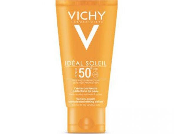 Vichy Capital Soleil Velvety Cream Spf50+ Kuru Normal Ciltler İçin Yüz Güneş Kremi 50ml