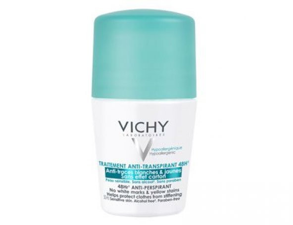 Vichy Deo Anti Transpirant Terleme Karşıtı 48 Saat Etkili İz bırakmayan Roll On Deodorant 50 ml