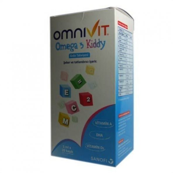 Omnivit Omega-3 Kiddy Gıda Takviyesi 5 ml x 20 Kaşık