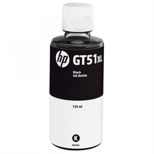 HP GT51XL SİYAH MÜREKKEP KARTUŞU ( M0H57AE )  135 ml Orijinal HP GT5810/5820/HP 315/HP 415