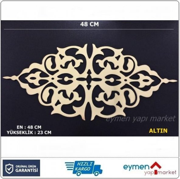 DEKORATİF YAPIŞKANLI AYNALI PLEKSİ MOBİLYA DOLAP SÜSÜ ALTIN 48*23