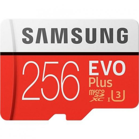 Samsung Evo Plus 256GB Micro SD Hafıza Kartı 4K U3 C10 100MB/s  MB-MC256GA/EU