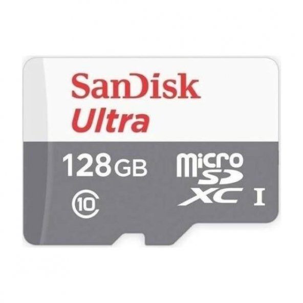Sandisk Ultra 128GB Micro SD Hafıza Kartı C10 UHS-I 80MB/s SDSQUNS