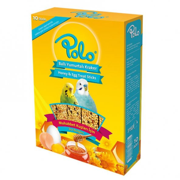 Polo Ballı Yumurtalı Muhabbet Kuşu Krakeri 10 Lu Paket