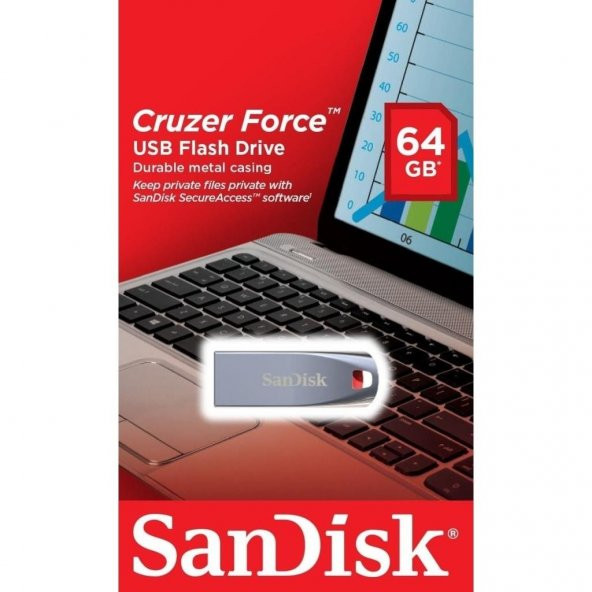 Sandisk 64GB USB Flash Bellek Cruzer Force SDCZ71-064G-B35