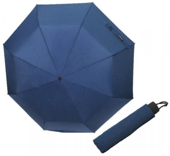 Zeus&Co. Lacivert Manuel Rüzgarda Kırılmayan Şemsiye