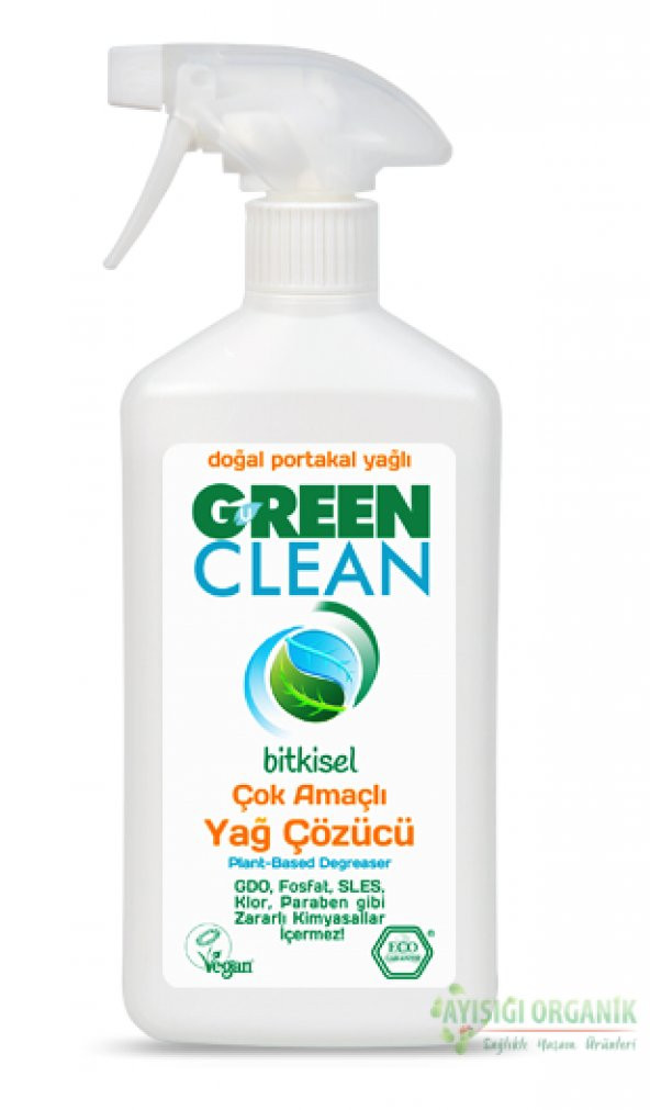 U Green Clean Organik Çok Amaçlı Yağ Çözücü Portakal Yağlı 500ml
