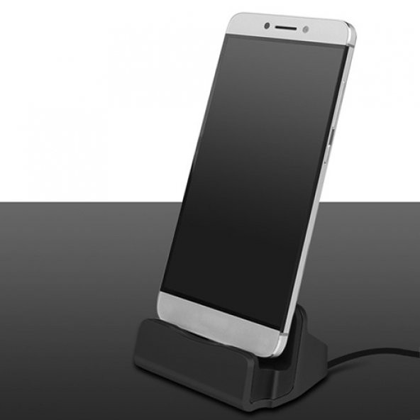NoTech Micro USB Universal Masaüstü Şarj Aleti Dock Siyah - 2