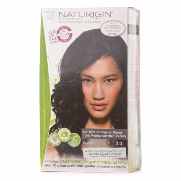Naturigin Organik İçerikli Saç Boyası Siyah 2.0