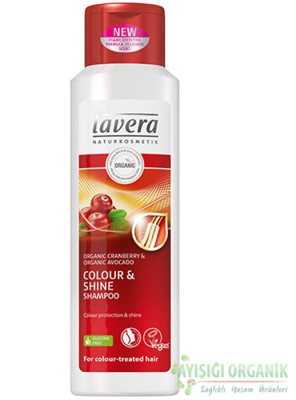 Lavera Colour & Shine Şampuan Organik Kızılcık  Organic Avokado