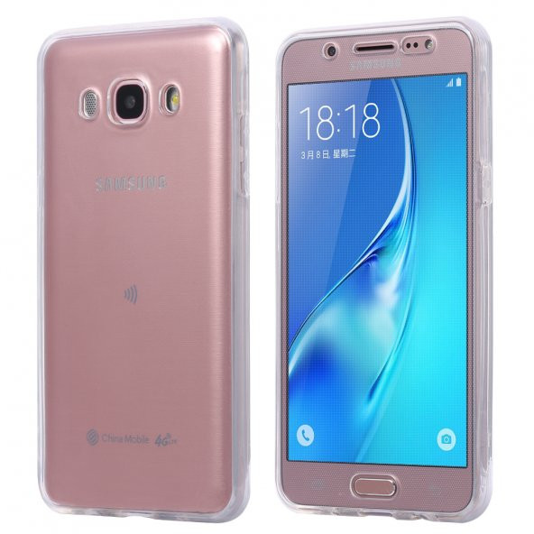 Microsonic Samsung Galaxy J7 2016 Kılıf 6 tarafı tam full koruma 360 Clear Soft Şeffaf